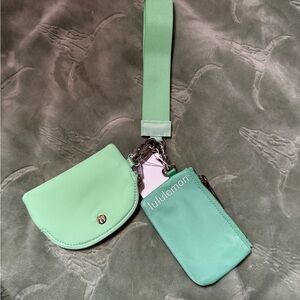 Lululemon Athletica Light Green Wristlet Set